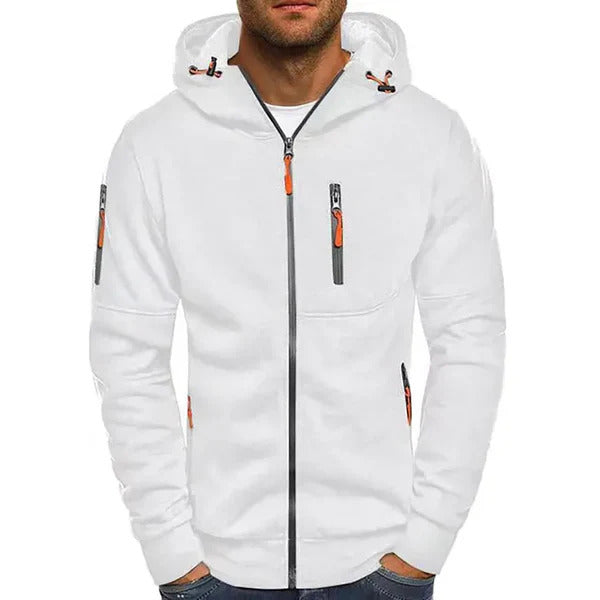 Chaqueta deportiva para hombre con bolsillos con cremallera