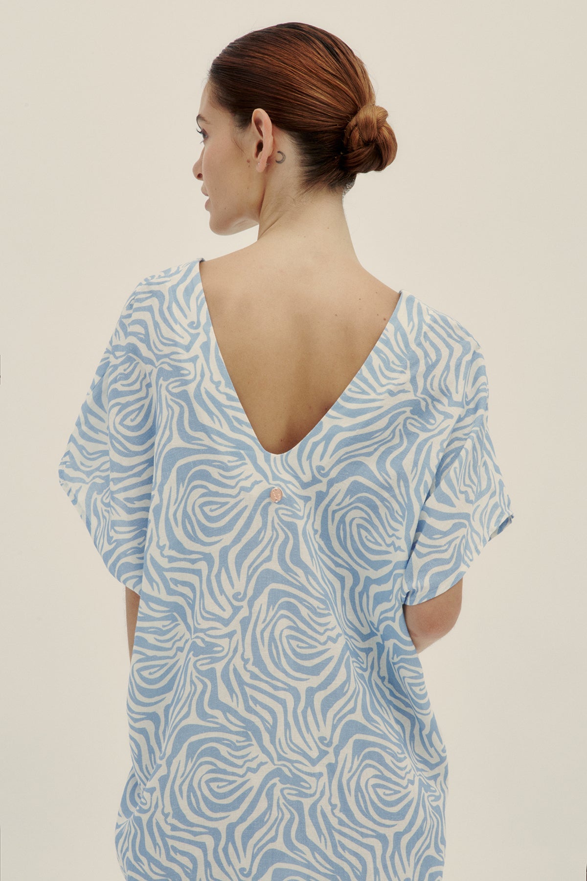 Kaftan Lu Zebra Cielo