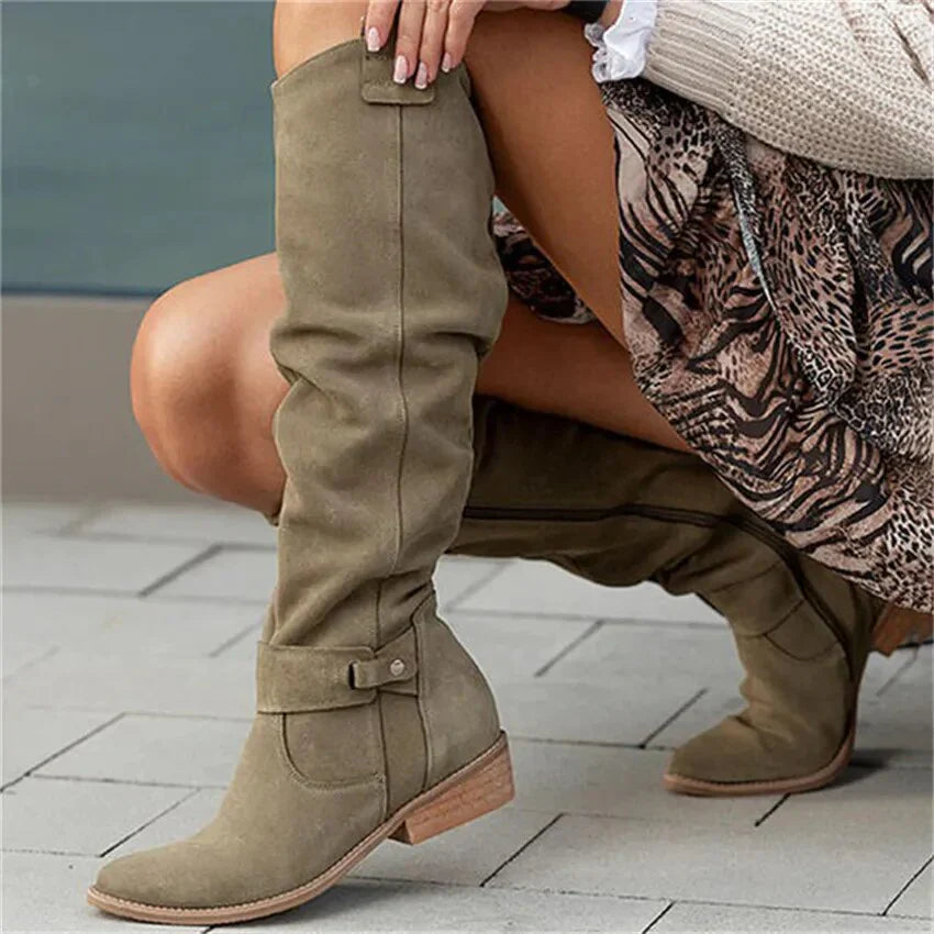 Botas Altas de Invierno con Cremallera – Estilo y Calidez para Mujeres