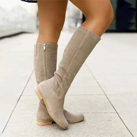 Botas Altas de Invierno con Cremallera – Estilo y Calidez para Mujeres