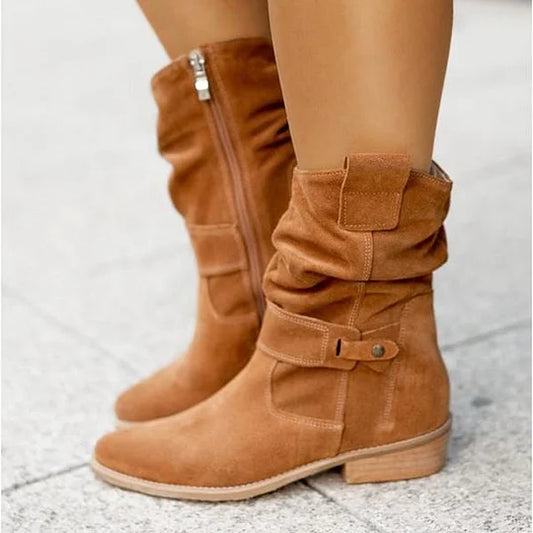 Botas Altas para Mujer – Color Sólido y Diseño Moderno