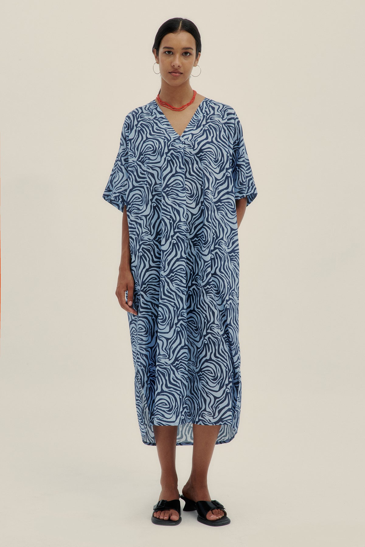 Kaftan Pao Zebra Azul